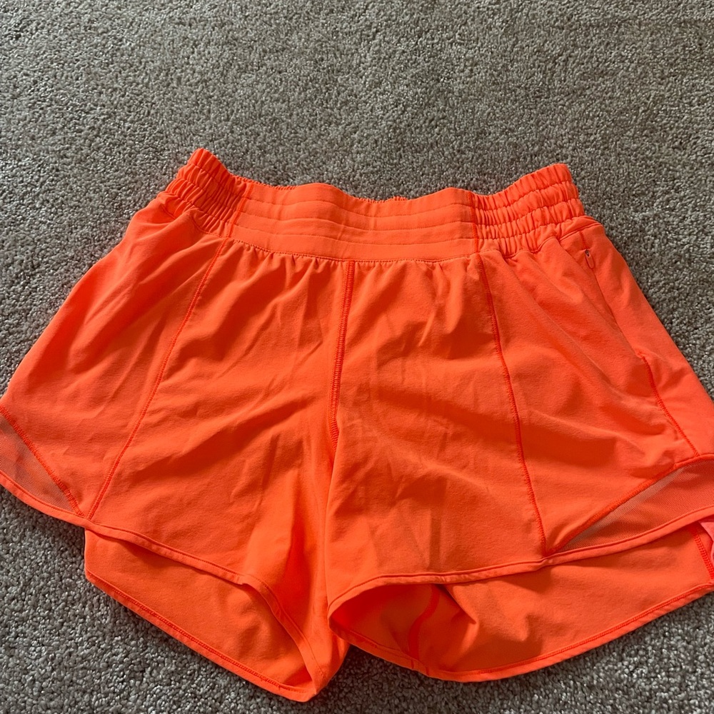 Orange hotty hot Lululemon shorts